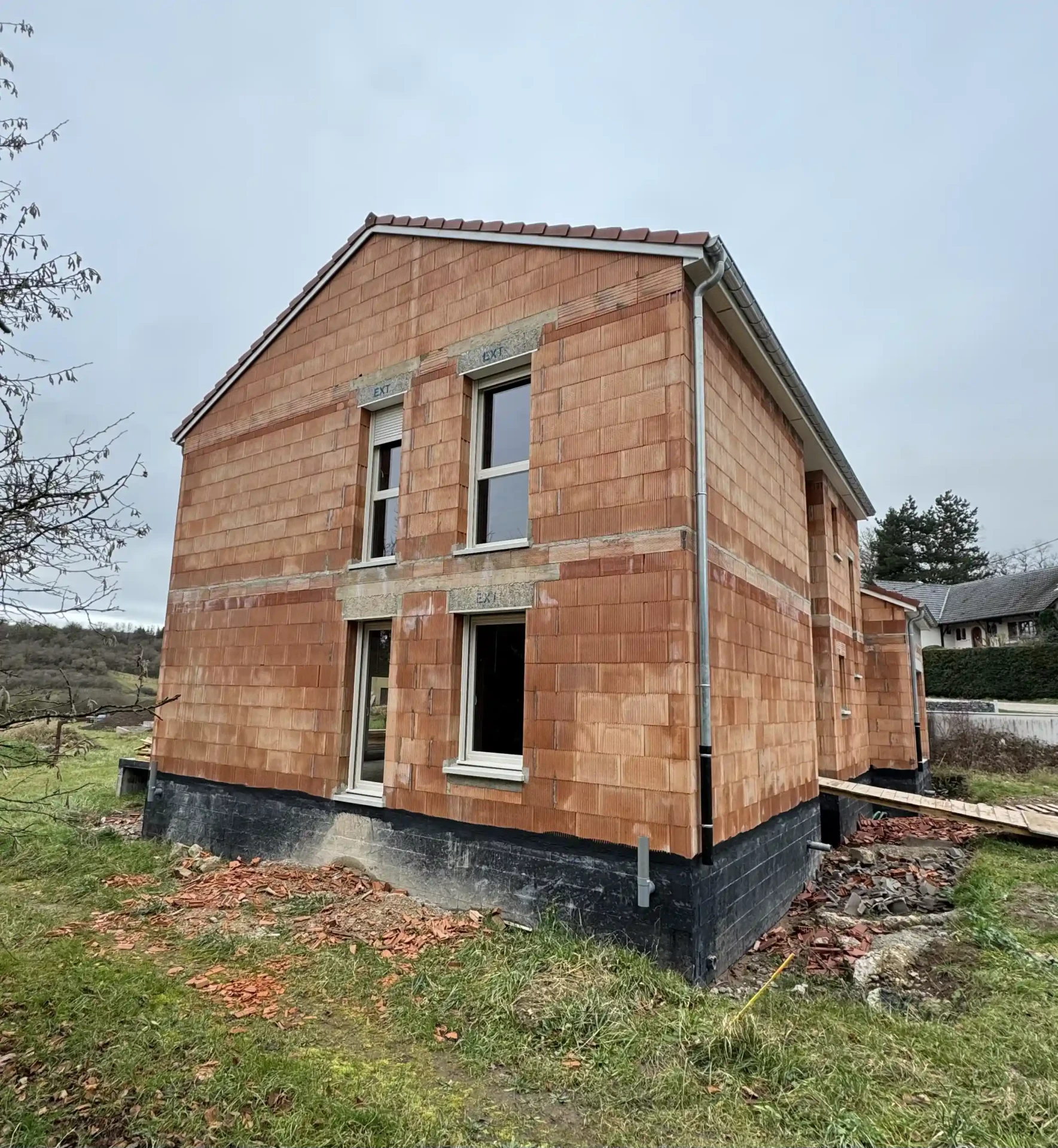 rc fermelec contruction maison neuf fenetres porte entree vitrage fixe apres